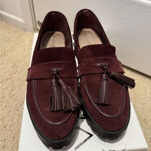 Stylish Burgundy Tassel Loafers for Men